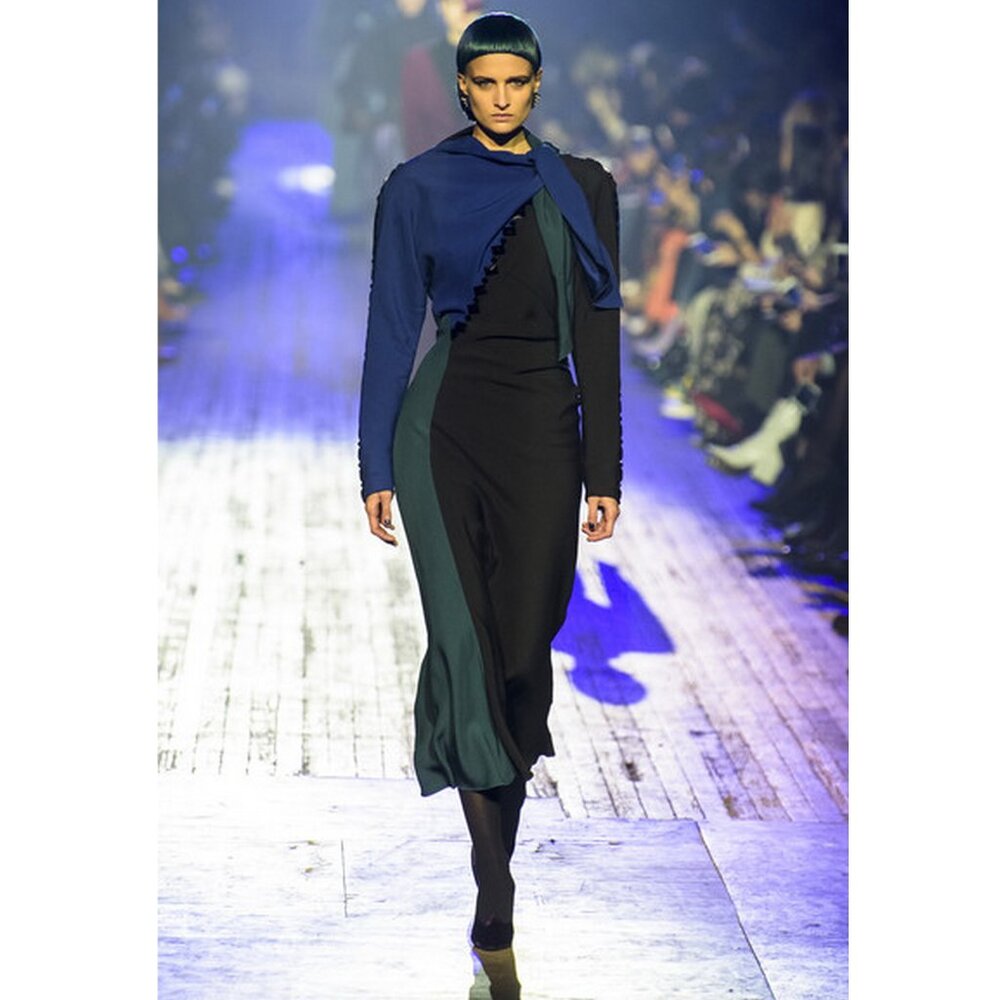New Marc Jacobs (Runway) Colorblock Midi Dress - Avant-Garde High Fashion Look